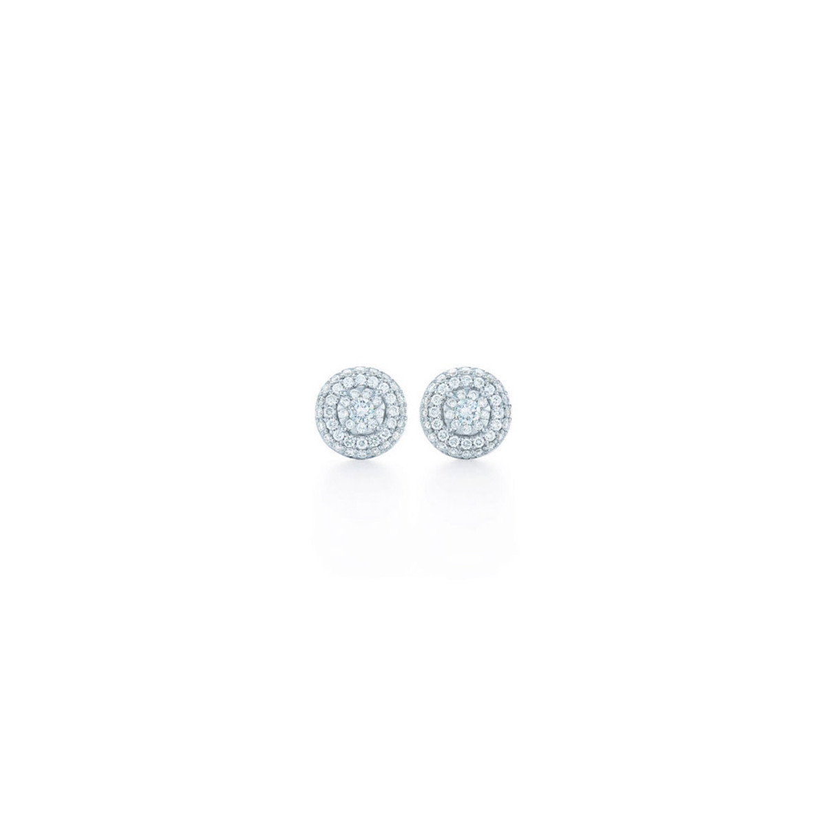 Kwiat 18K White Gold Diamond Stud Earrings-51842