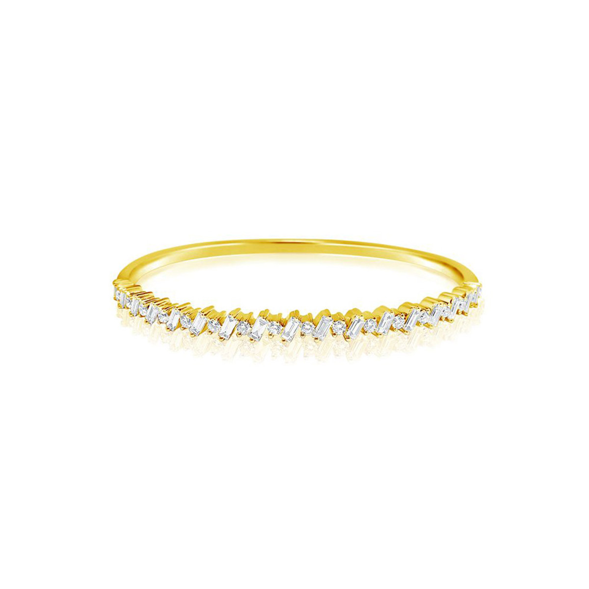 Hyde Park Collection 14K Yellow Gold Diamond Bangle-38322 Product Image