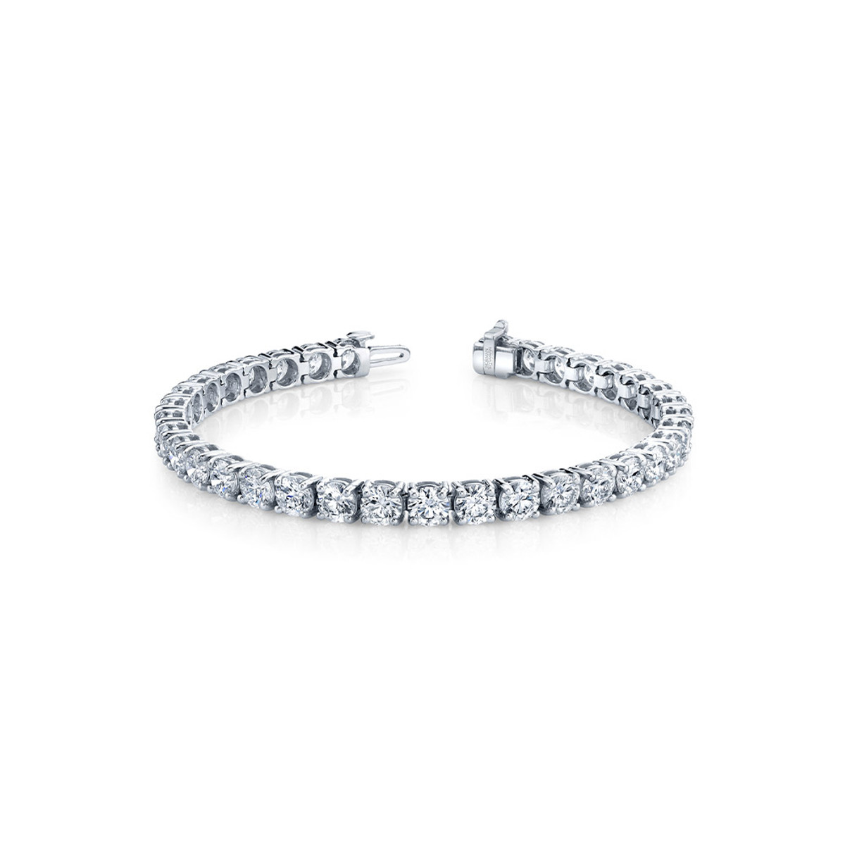 Hyde Park Collection 18K White Gold Diamond Line Bracelet-39508 Product Image