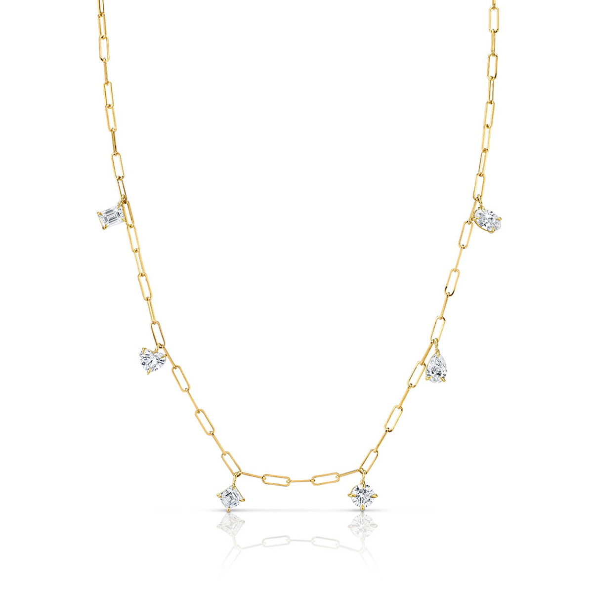 Hyde Park Collection 18K Yellow Gold Diamond Charm Necklace-44005 Product Image