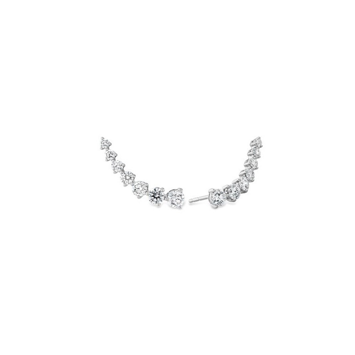 Hyde Park Collection 18K White Gold Diamond Earrings-47885 Product Image