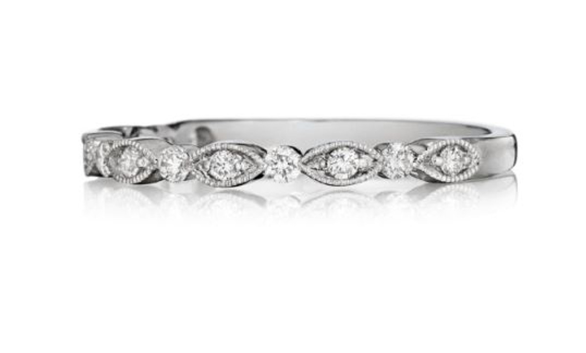 14WG 0.20CTW PAVE HALFWAY BAND SIZE 6-35070 Product Image