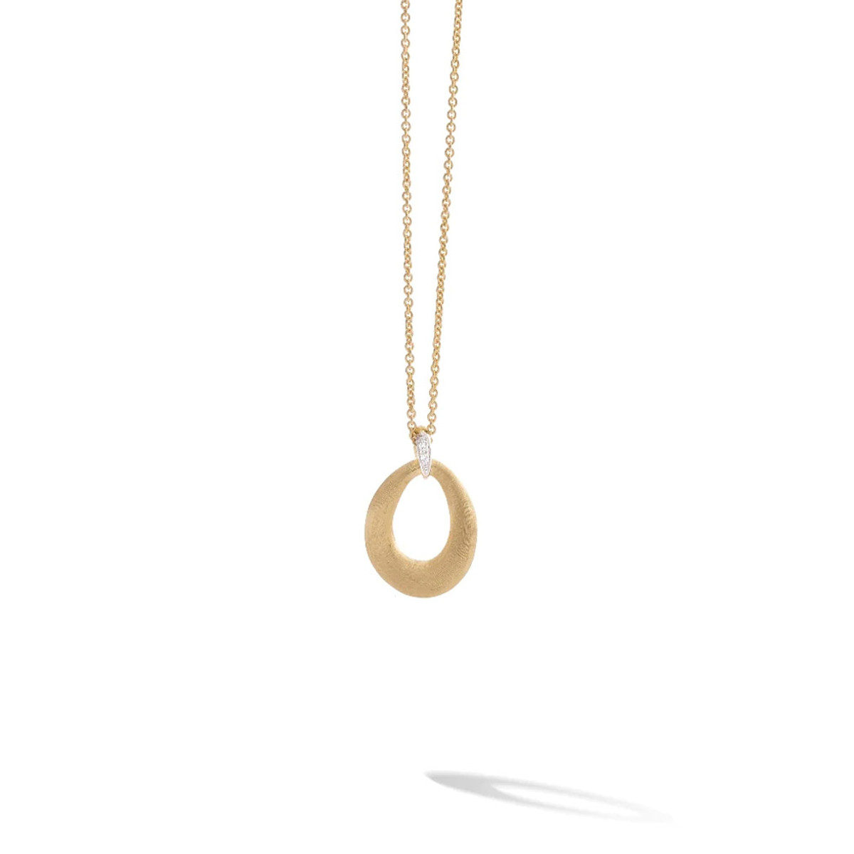 Marco Bicego Lucia Collection 18K Yellow Gold Diamond Loop Pendant-56167 Product Image
