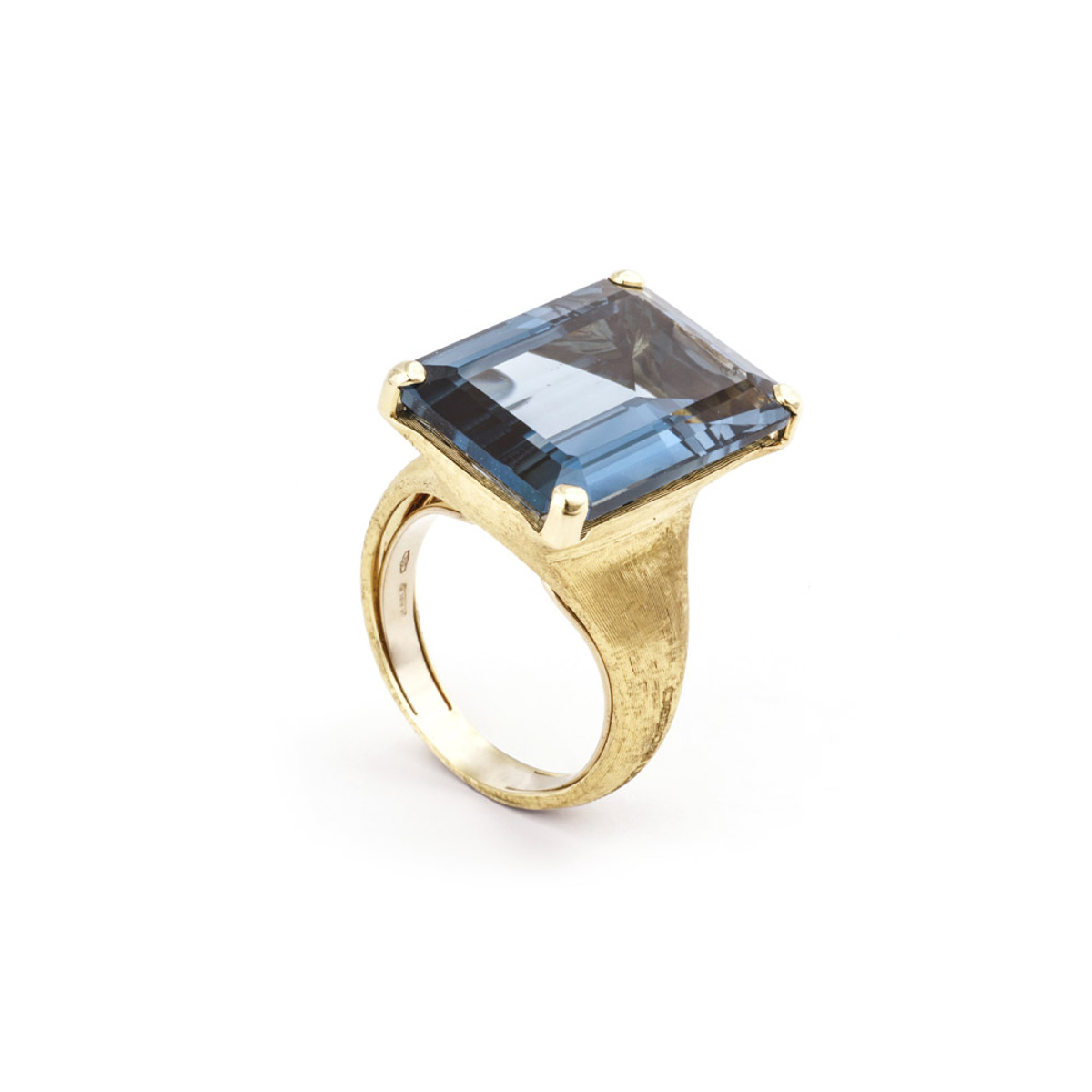 Marco Bicego Alta Collection 18K Yellow Gold London Blue Topaz Ring-54242 Product Image