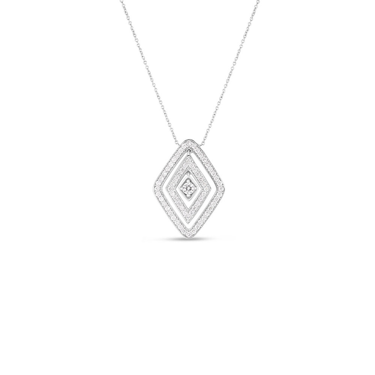 Roberto Coin 18K White Gold Diamante Diamond Necklace-57381