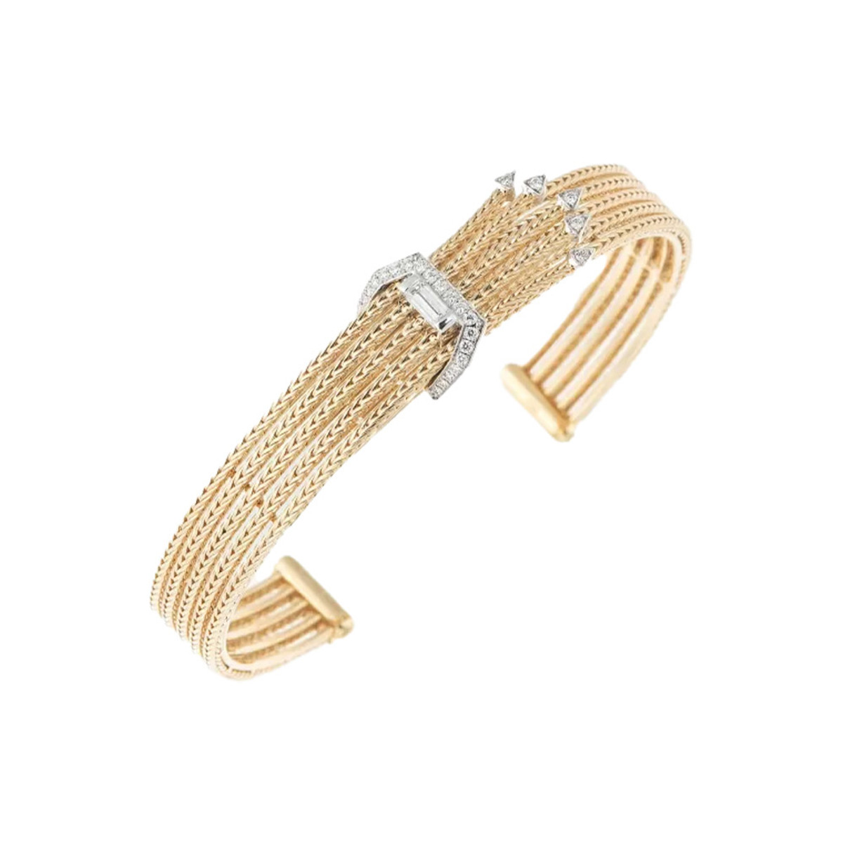 Nikos Koulis 18K Yellow Gold Together Diamond Bracelet-56082 Product Image