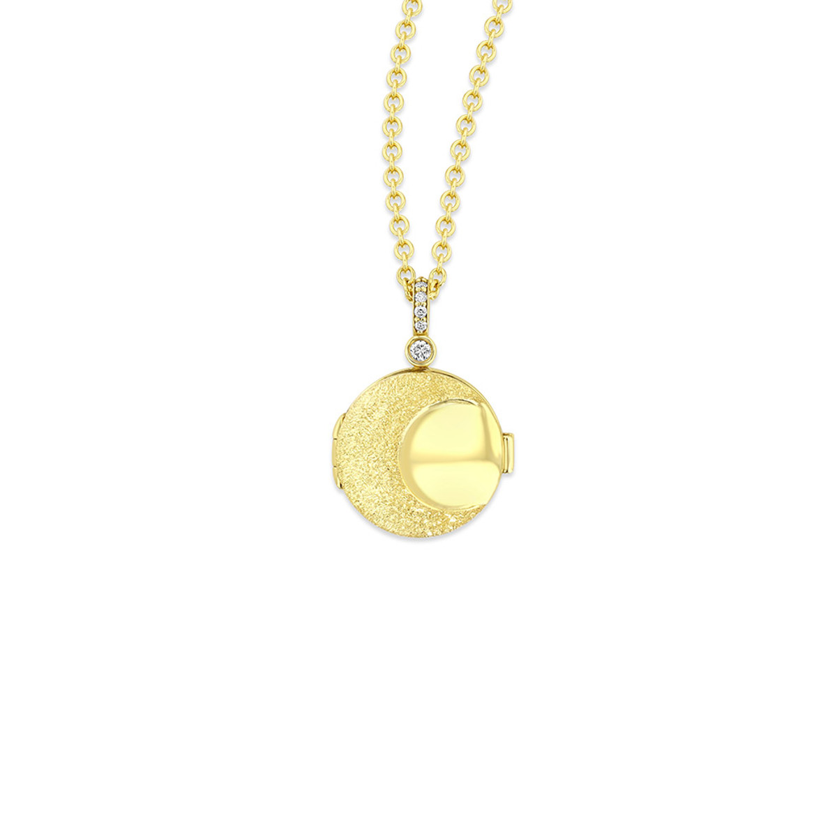 Future Fortune 18K Yellow Gold Lunar Diamond Locket-55977 Product Image