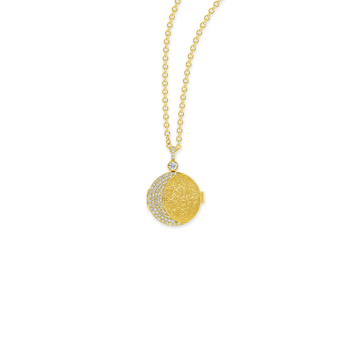 Future Fortune 18K Yellow Gold Many Moons Diamond Locket-55975