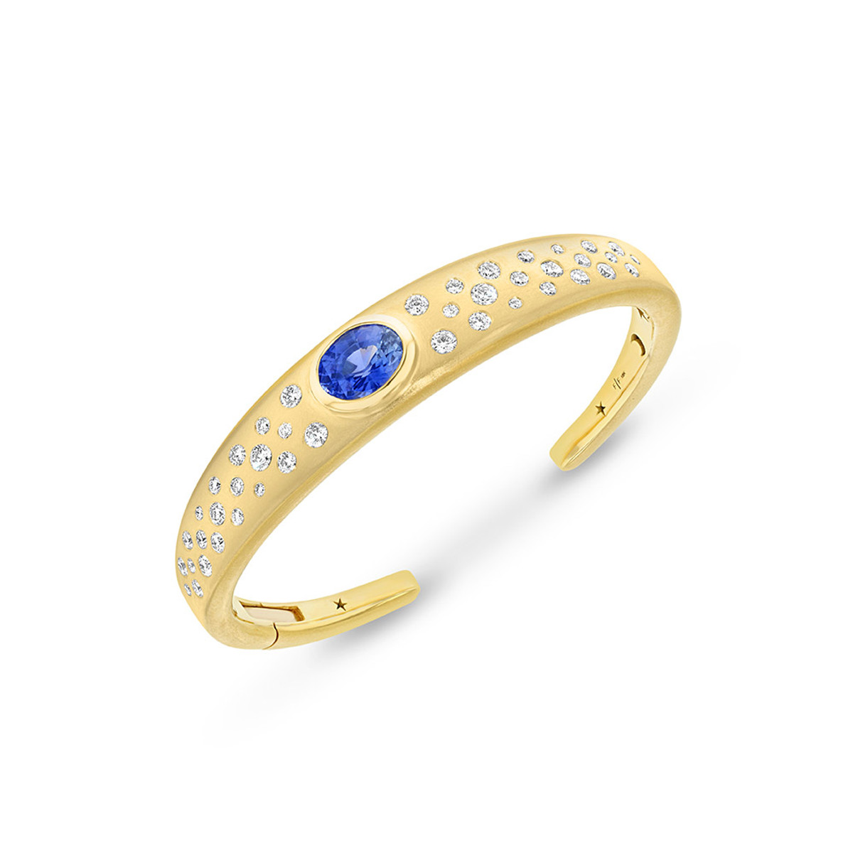 Future Fortune 18K Yellow Gold Mystic Blue Sapphire & Diamond Bracelet-55982 Product Image