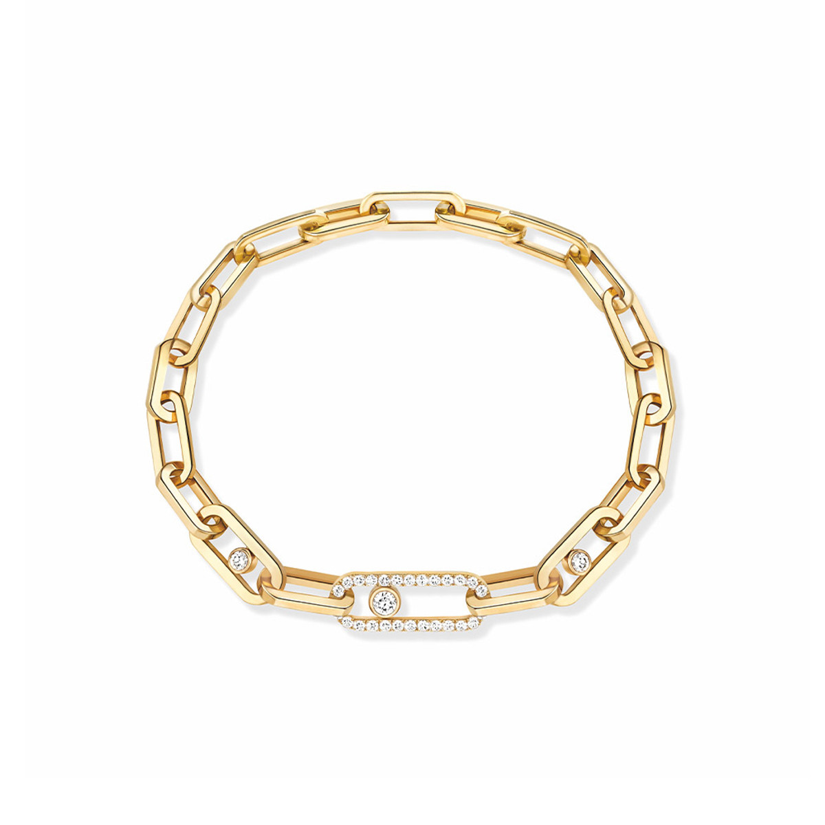 Messika 18K Yellow Gold Move Link Diamond Bracelet-56315 Product Image