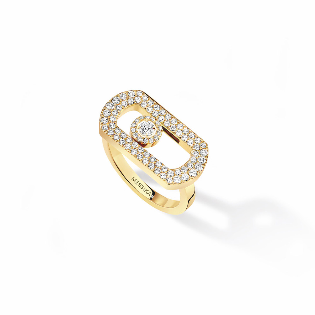 Messika 18K Yellow Gold Move Citizen Diamond Pave Ring-56323