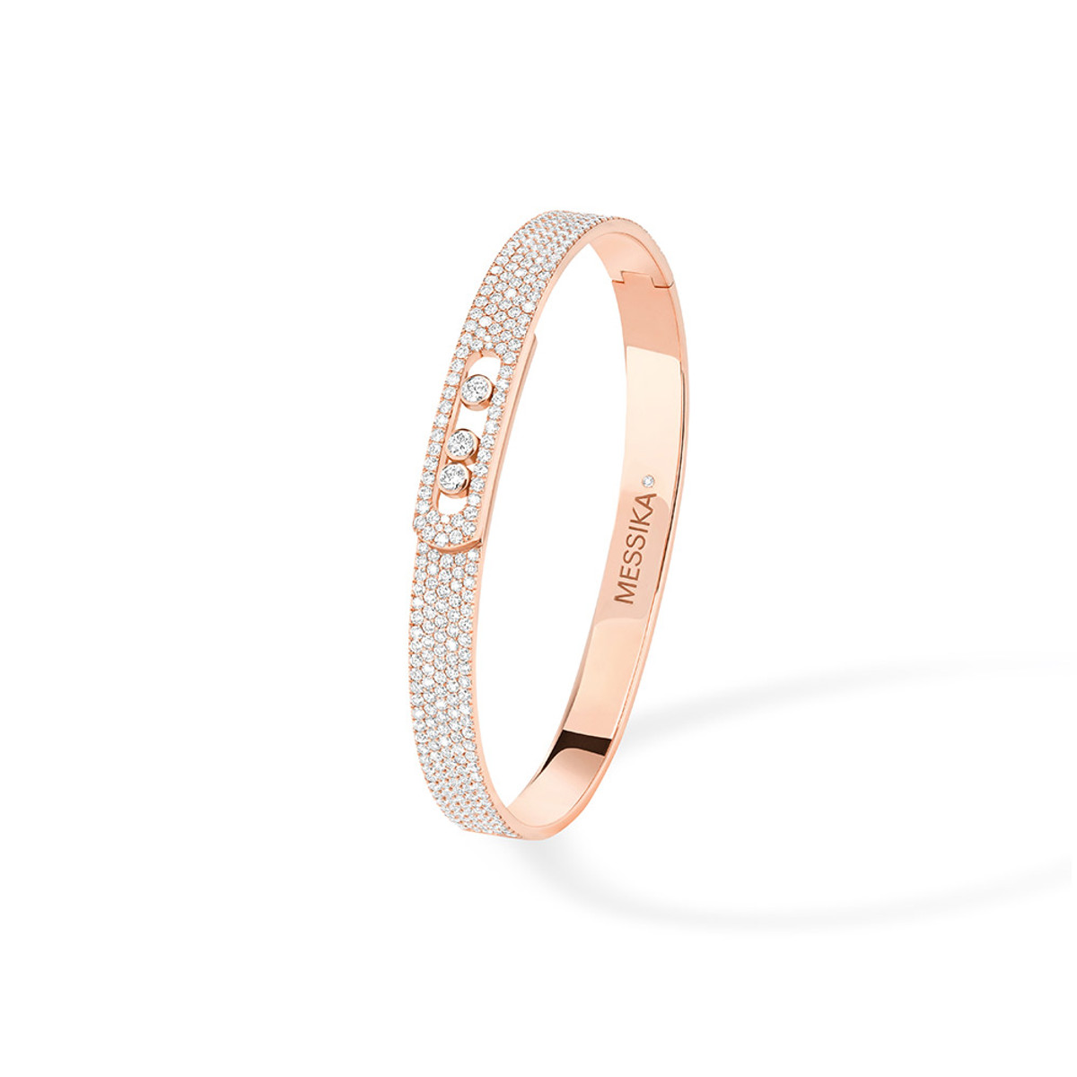 Messika 18K Rose Gold Move Noa Diamond Full Pave Bangle-56320