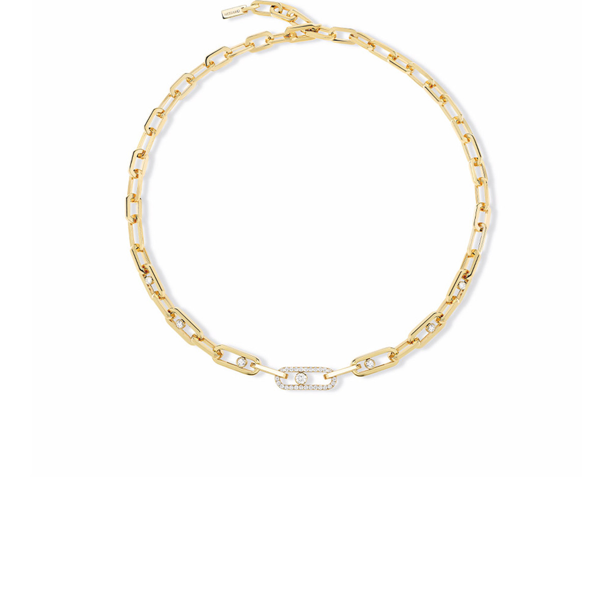 Messika 18K Yellow Gold Move Link Diamond Necklace-56316
