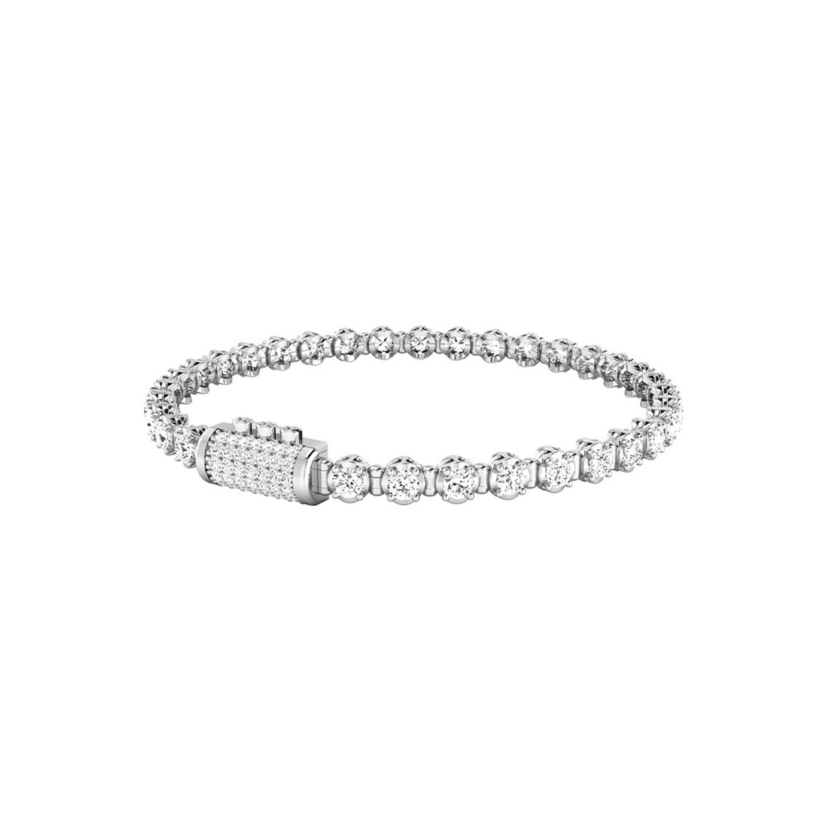 Hoorsenbuhs 18K White Gold Infinite 3MM Diamond Bracelet-57469 Product Image