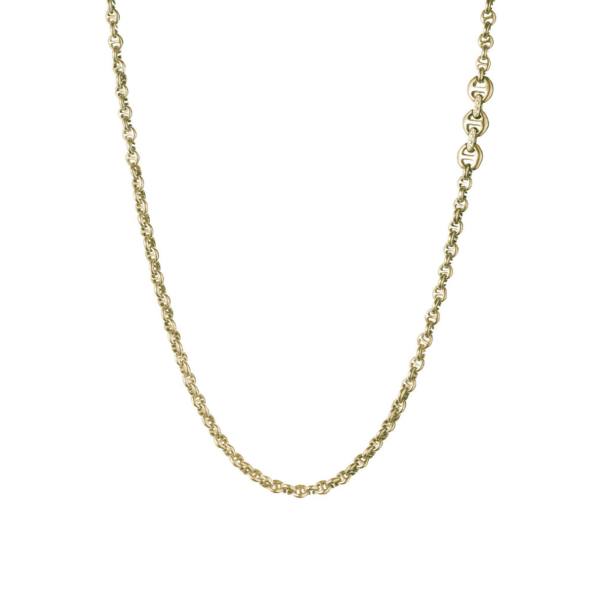 Hoorsenbuhs 18K Yellow Gold 5MM Open-Link Diamond Toggle Necklace-57480