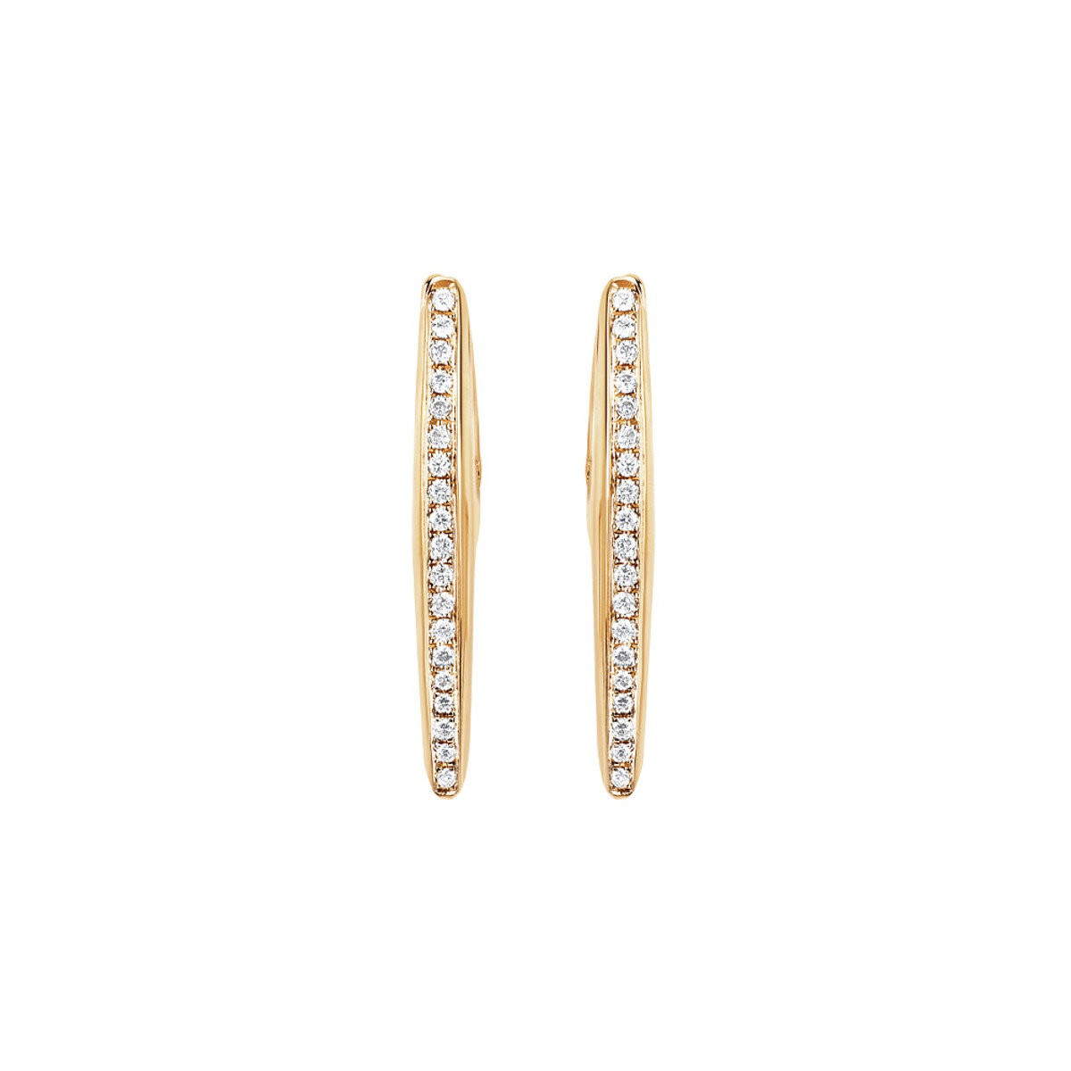 Hoorsenbuhs 18K Yellow Gold Mini Axe with Diamonds Earrings-57475 Product Image