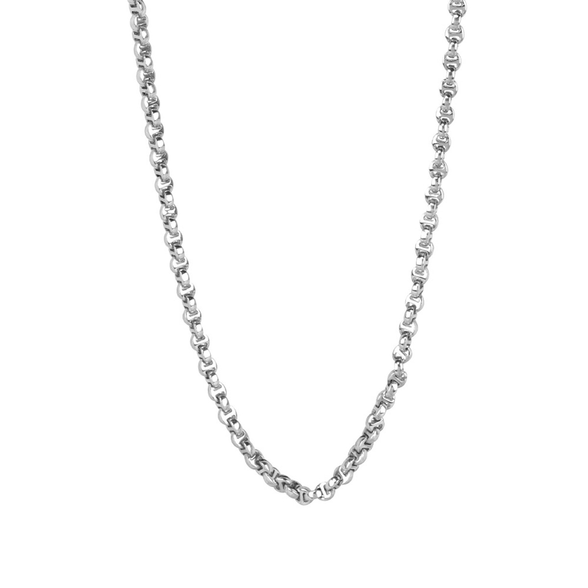 Hoorsenbuhs Sterling Silver Open-Link Diamond Toggle Nicro Chain Necklace- 26"-57500