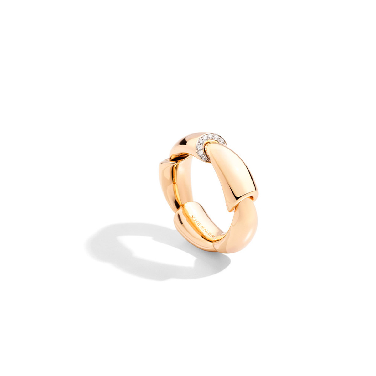Vhernier 18K Rose Gold Calla Diamond Ring-53589 Product Image