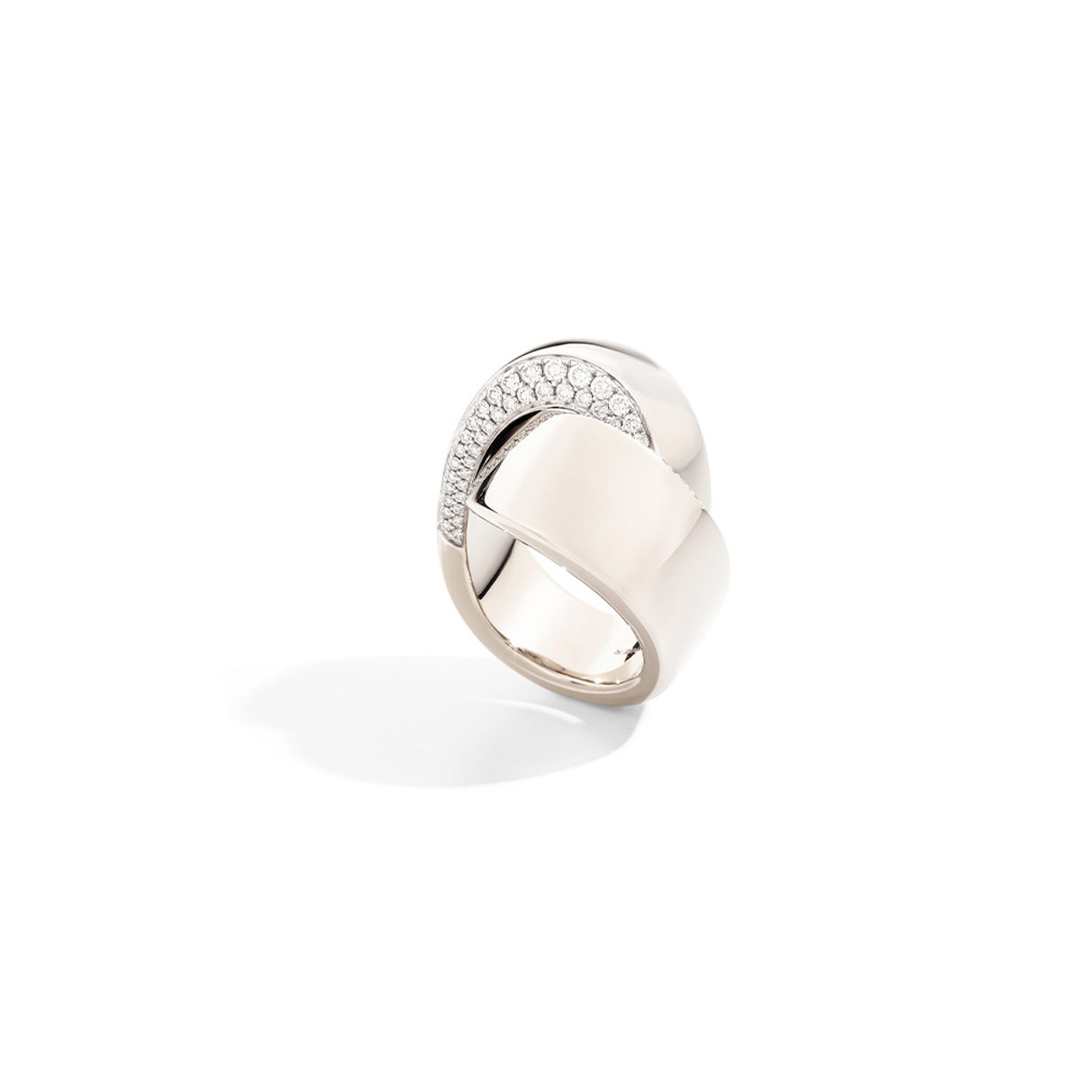 Vhernier 18K White Gold Abbraccio Diamond Ring-53591 Product Image