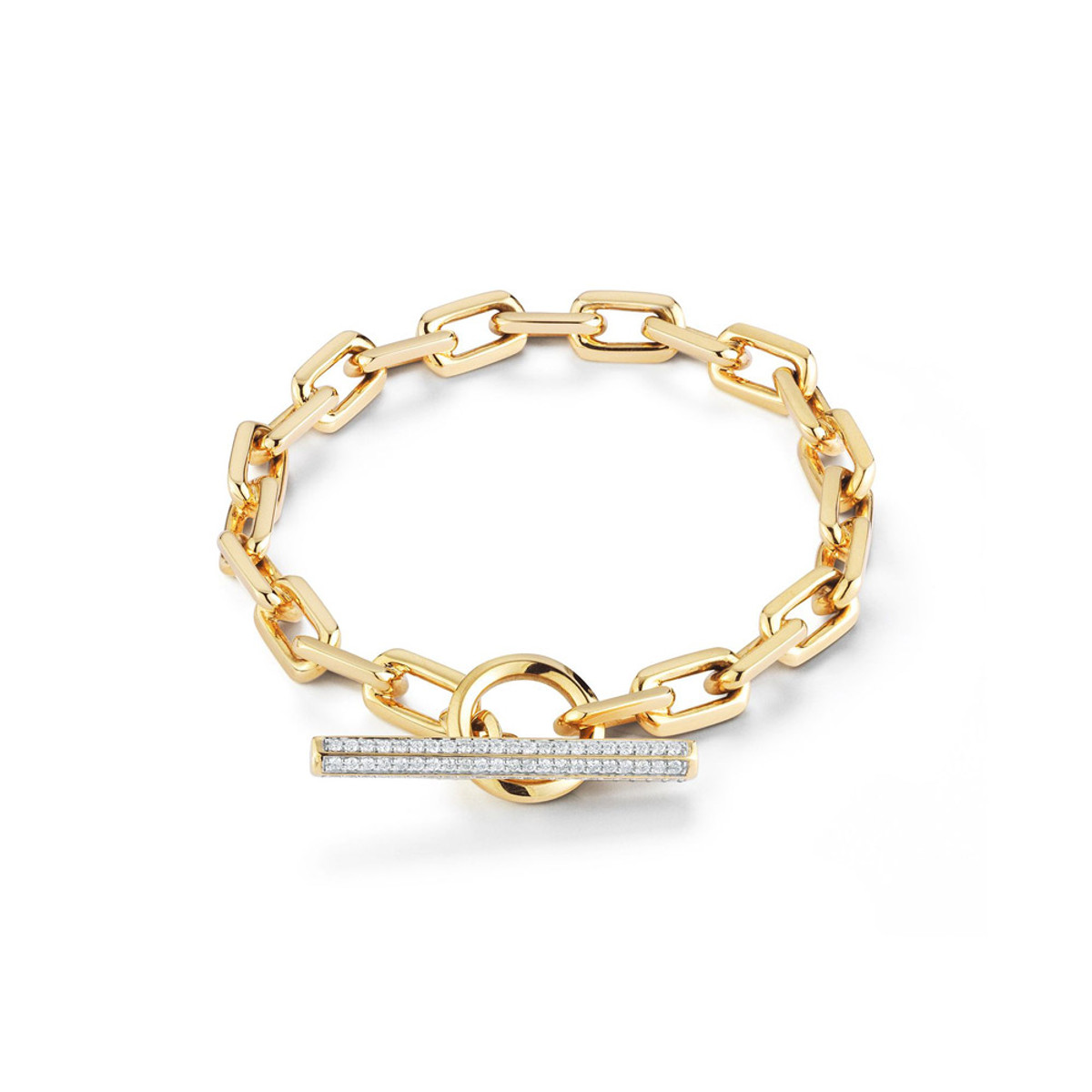 Walters Faith Saxon 18K Yellow Gold and Diamond Toggle Chain Link Bracelet-56173