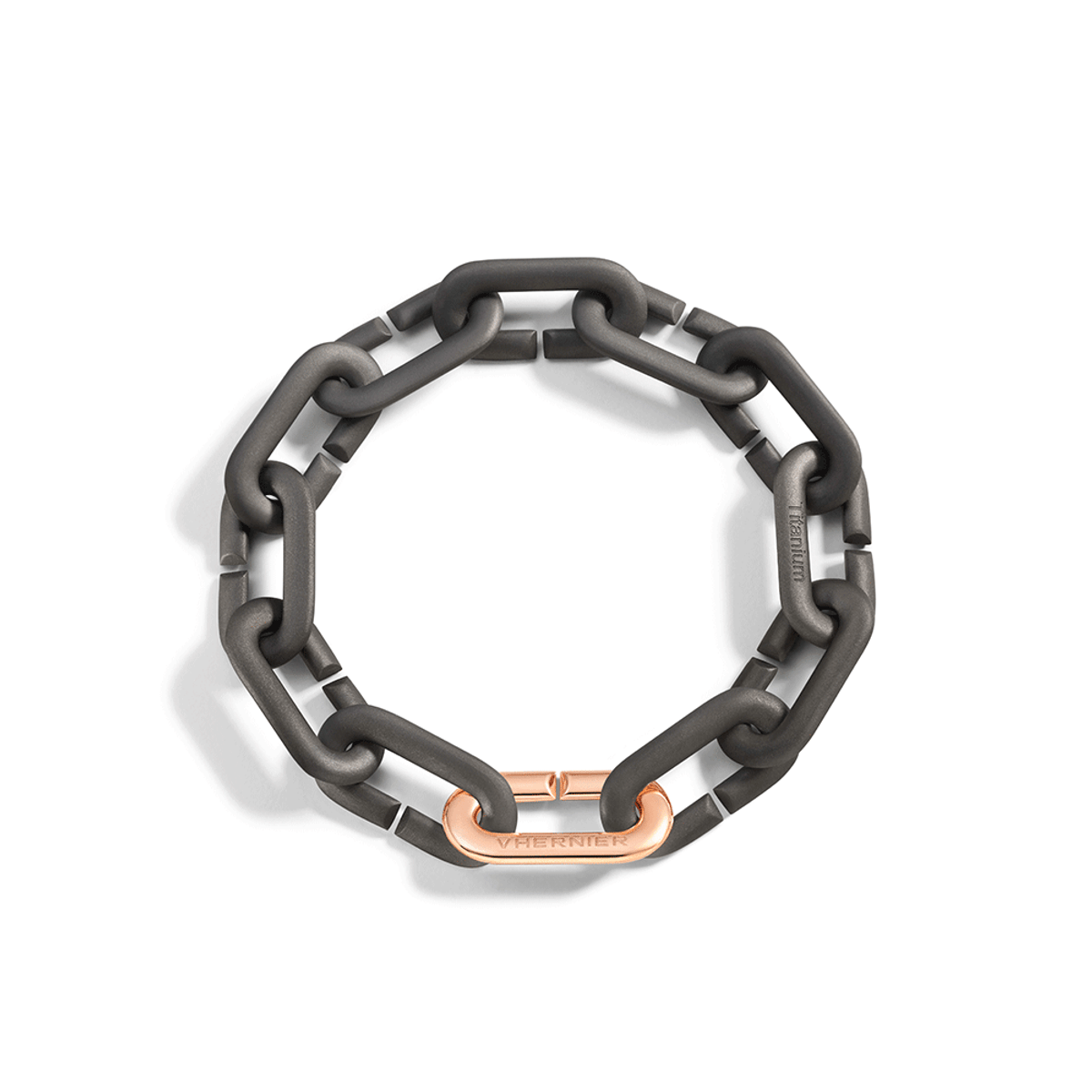 Vhernier 18K Rose Gold & Black Titanium Mon Jeu Link Bracelet-53488 Product Image