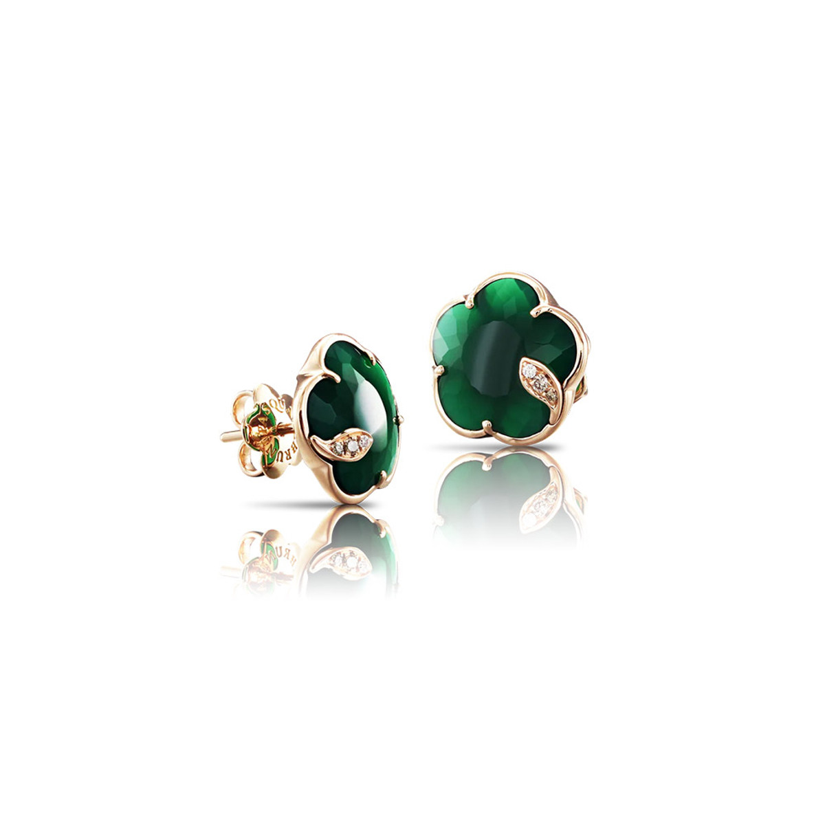 Pasquale Bruni 18K Rose Gold Green  Agate Petit Joli Earrings-57230 Product Image