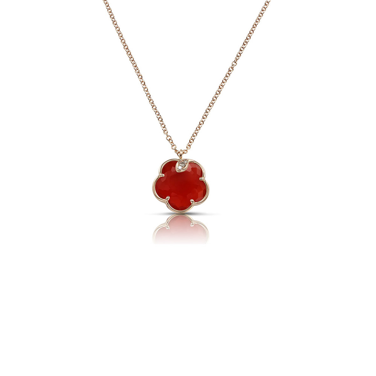 Pasquale Bruni 18K Rose Gold Carnelian Petit Joli Necklace-57235