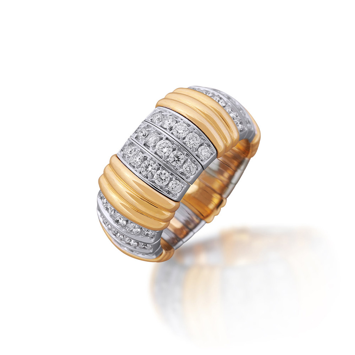 Picchiotti 18K White & Rose Gold XPANDABLE Diamond Ring-57119 Product Image