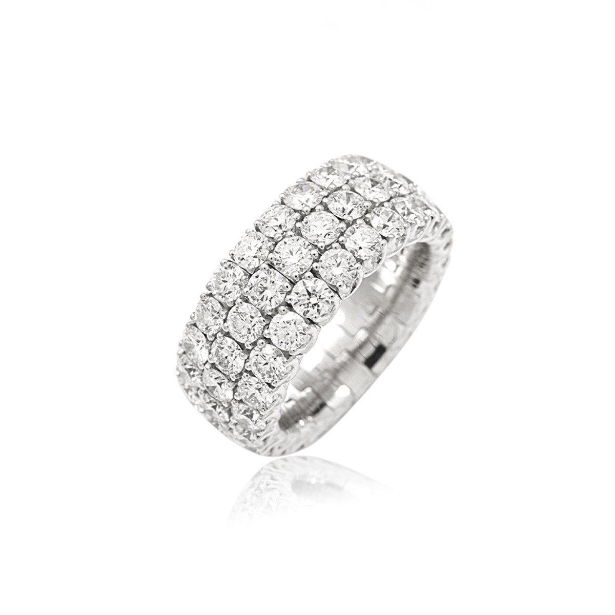 Picchiotti 18K White Gold XPANDABLE Diamond Ring-57125 Product Image