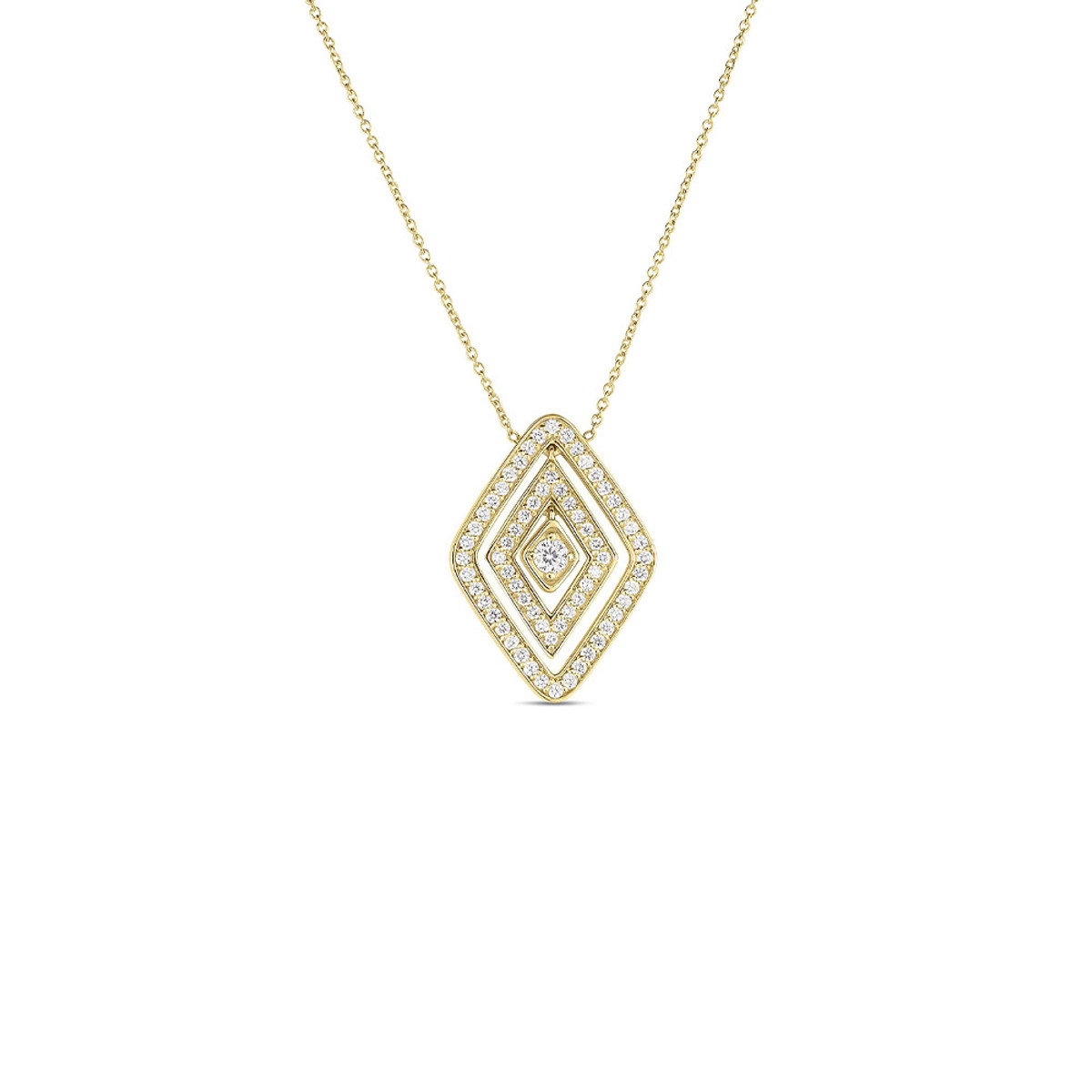 Roberto Coin 18K Yellow Gold Diamante Diamond Necklace-57388