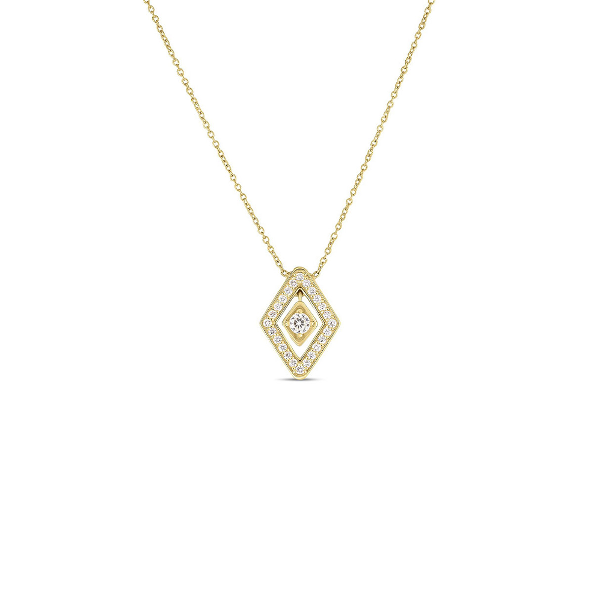 Roberto Coin 18K Yellow Gold Diamante Diamond Necklace-57389