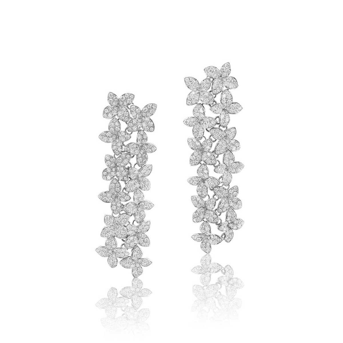 Pasquale Bruni 18K White Gold Goddess Garden Diamond Earrings-59285