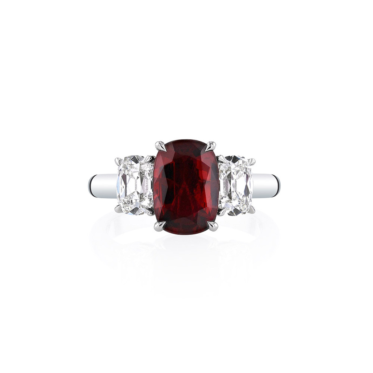 Hyde Park Collection Platinum Ruby and Diamond Ring-58370 Product Image