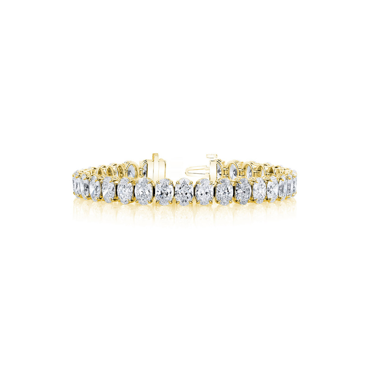 Hyde Park Collection 18K Yellow Gold Diamond Line Bracelet-59711 Product Image