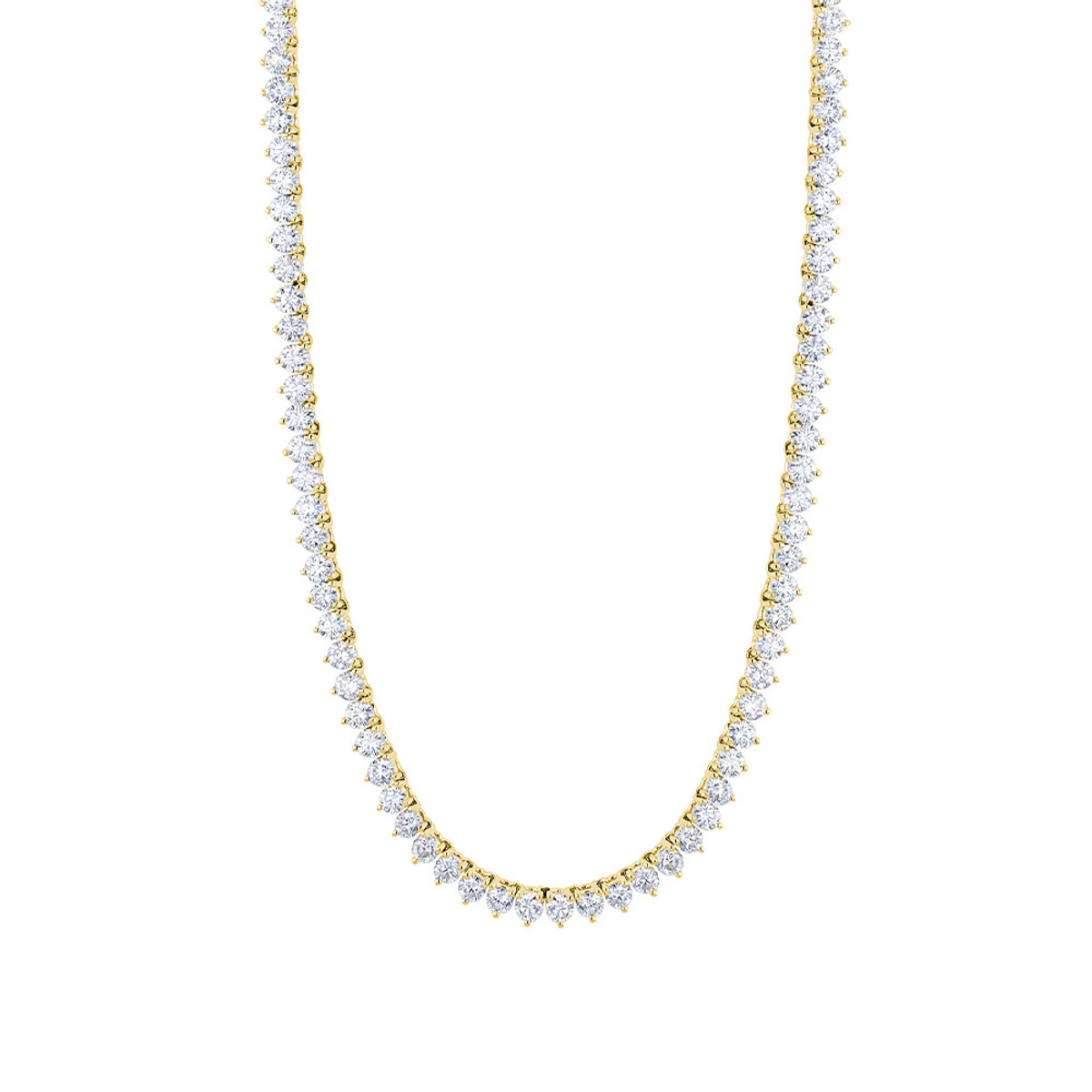 Hyde Park Collection 18K Yellow Gold Diamond Line Necklace-59715 Product Image