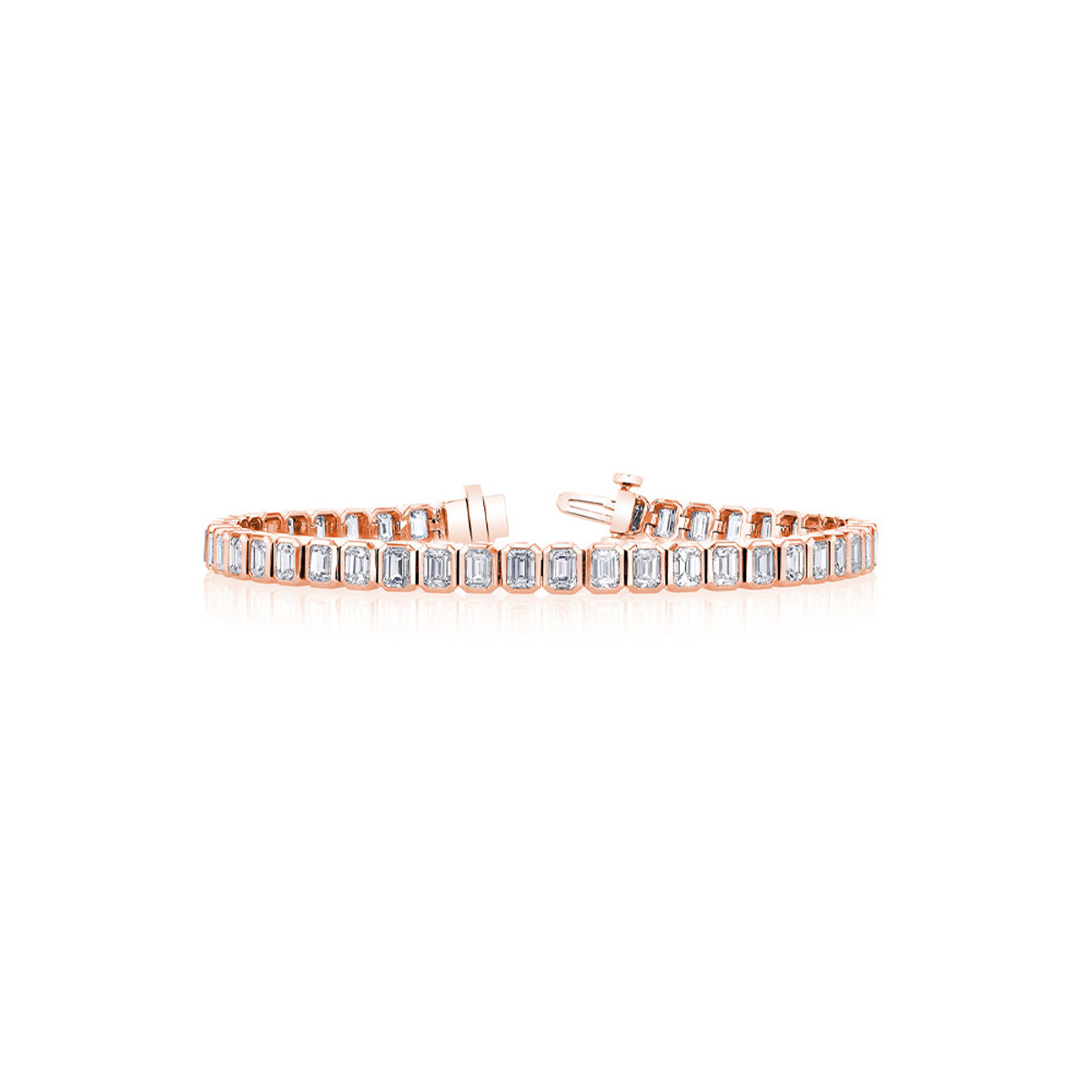 Hyde Park Collection 18K Rose Gold Diamond Line Bracelet-59691 Product Image