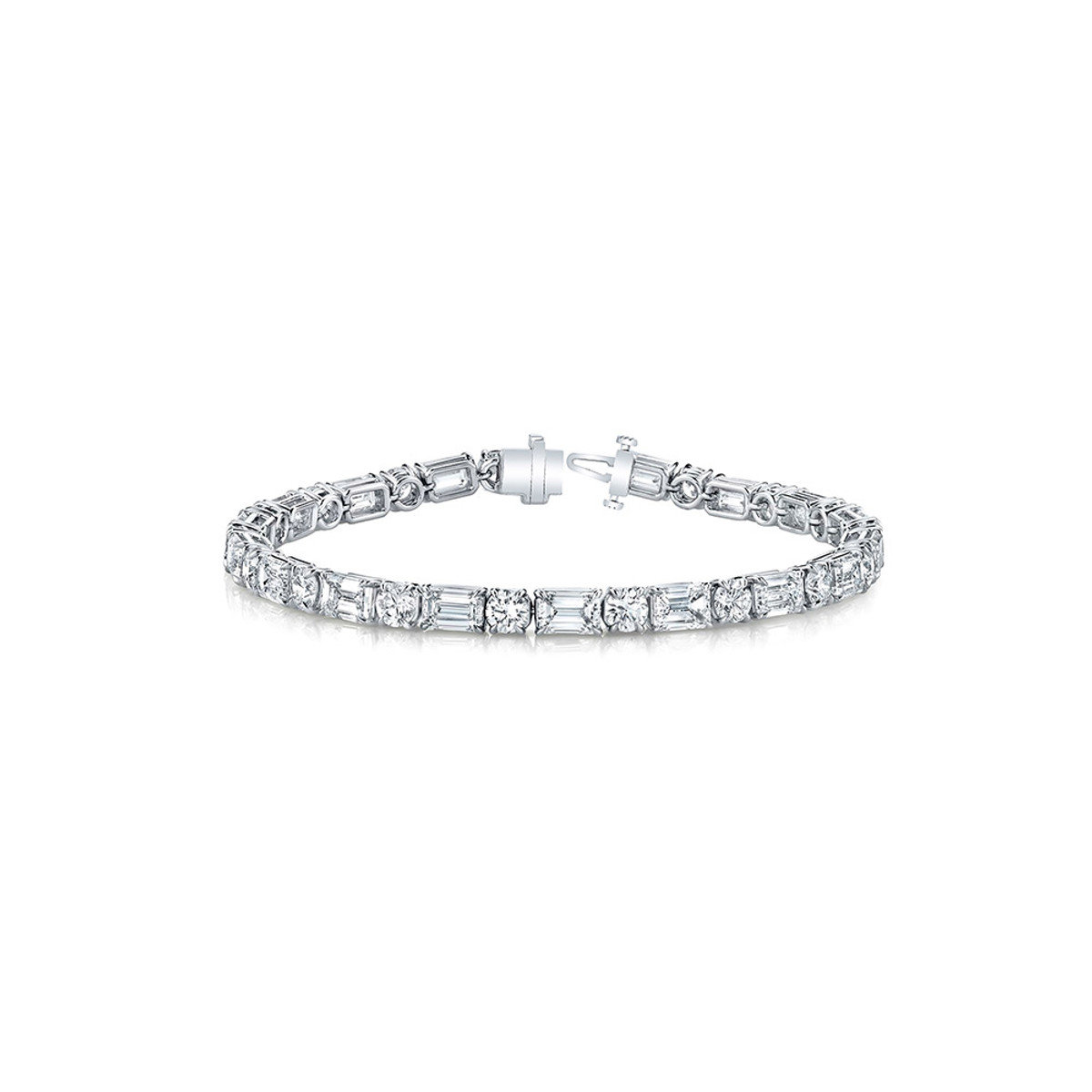 Hyde Park Collection Platinum Diamond Line Bracelet-59712