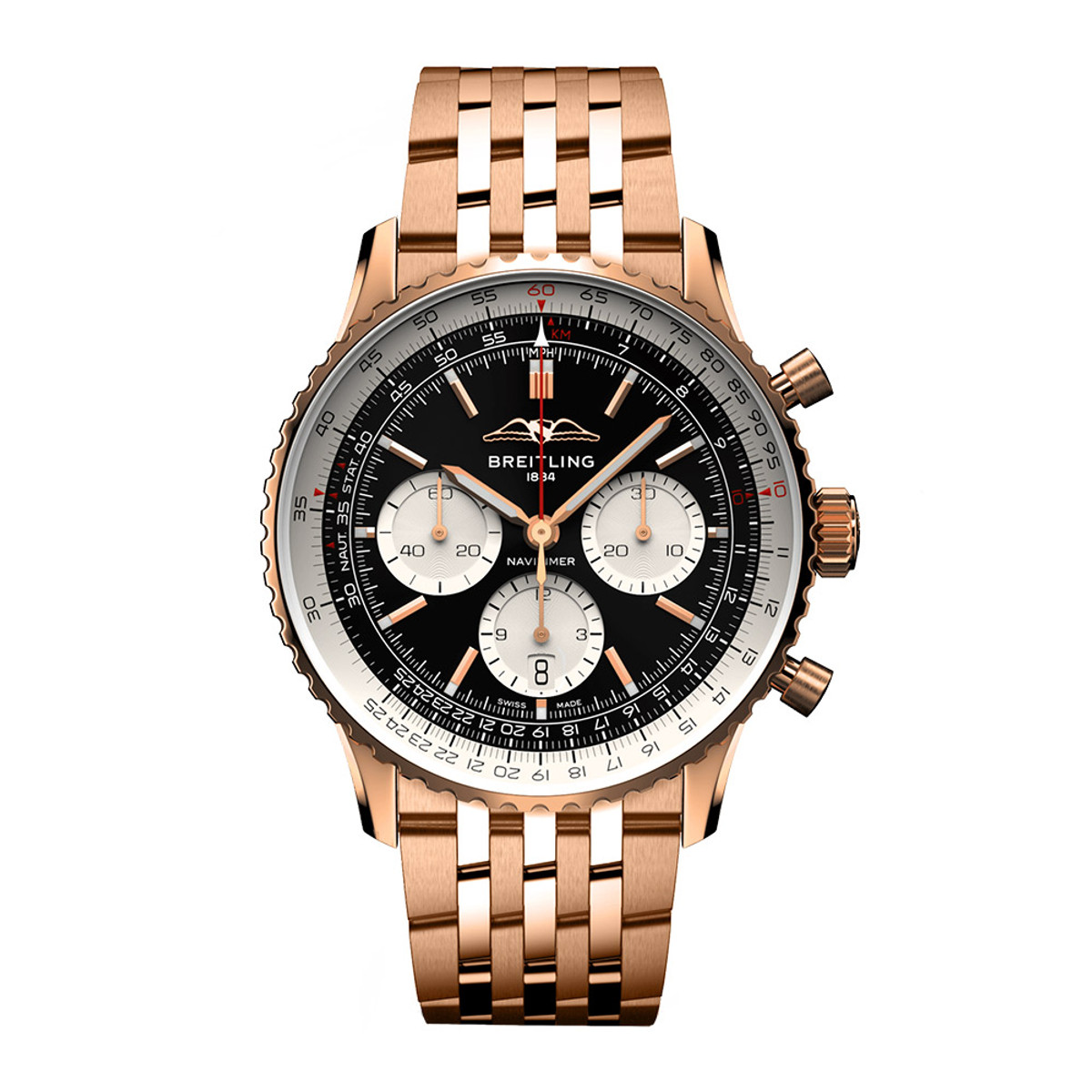 Breitling Navitimer 43 B01 Automatic Chronograph 18K Rose Gold RB0138211B1R1-58545