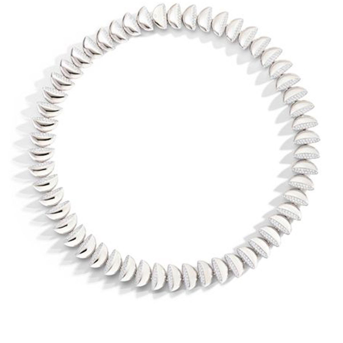 Vhernier 18K White Gold Eclisse Endless Diamond Necklace-53945