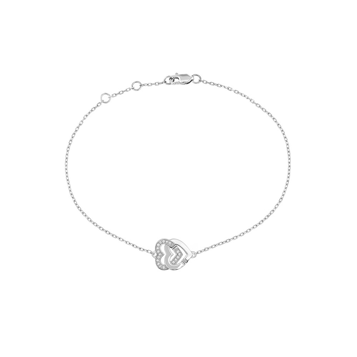 Dinh Van 18K White Gold Double Coeurs R10 Bracelet-60457 Product Image