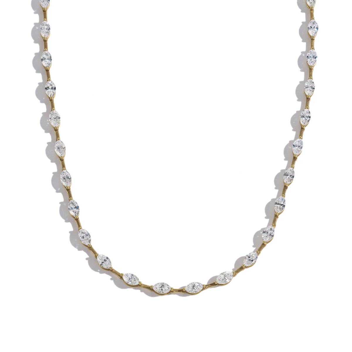 Hyde Park 18k Yellow Gold 26 6.19ct Pear Diamond Necklace-49135 Product Image