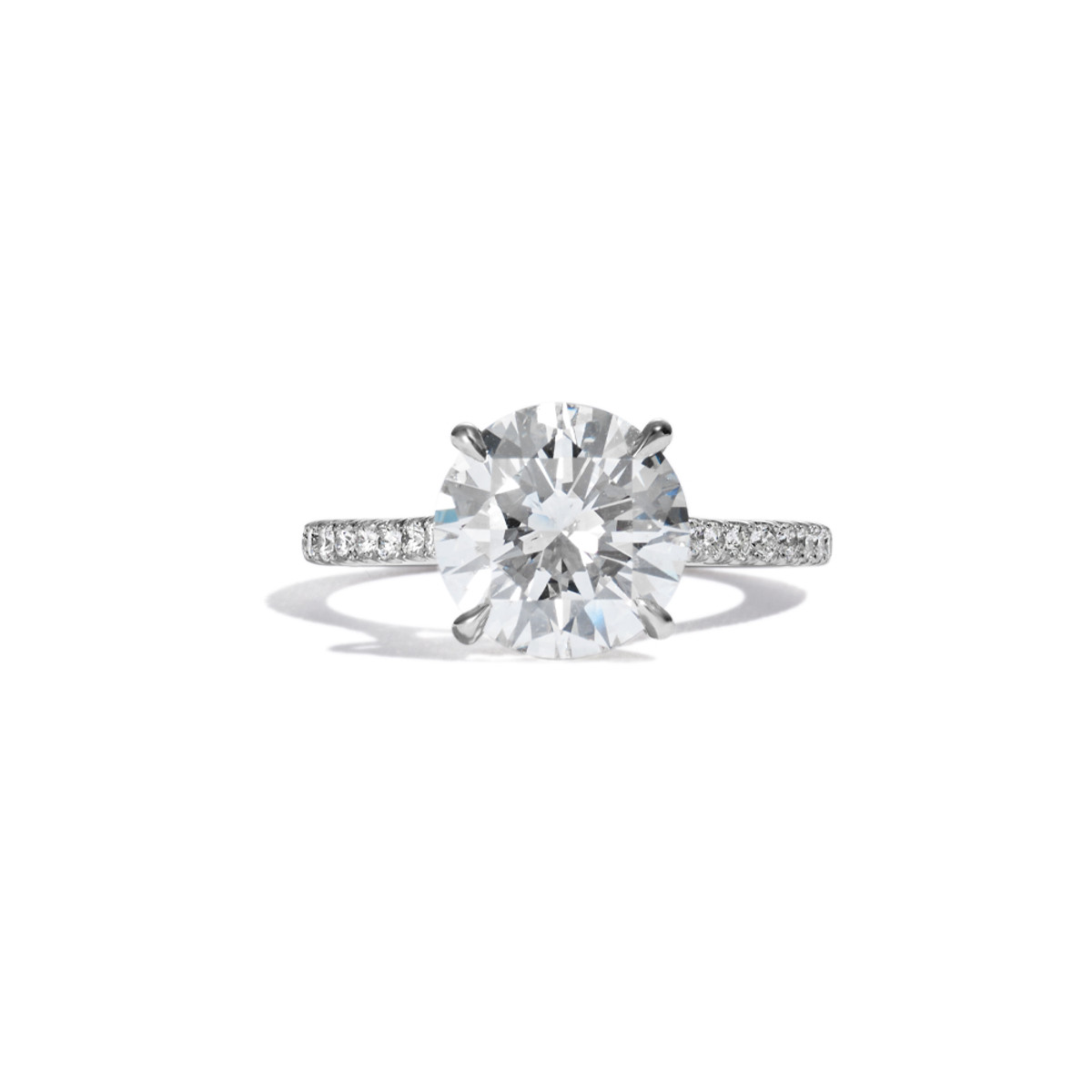 Hyde Park Platinum 3.12ct Round Diamond Halo Engagement Ring-49027 Product Image