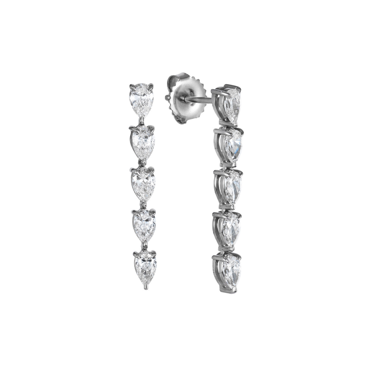 Hyde Park Collection 18K White Gold 2.04ct Diamond Drop Earrings-49144 Product Image
