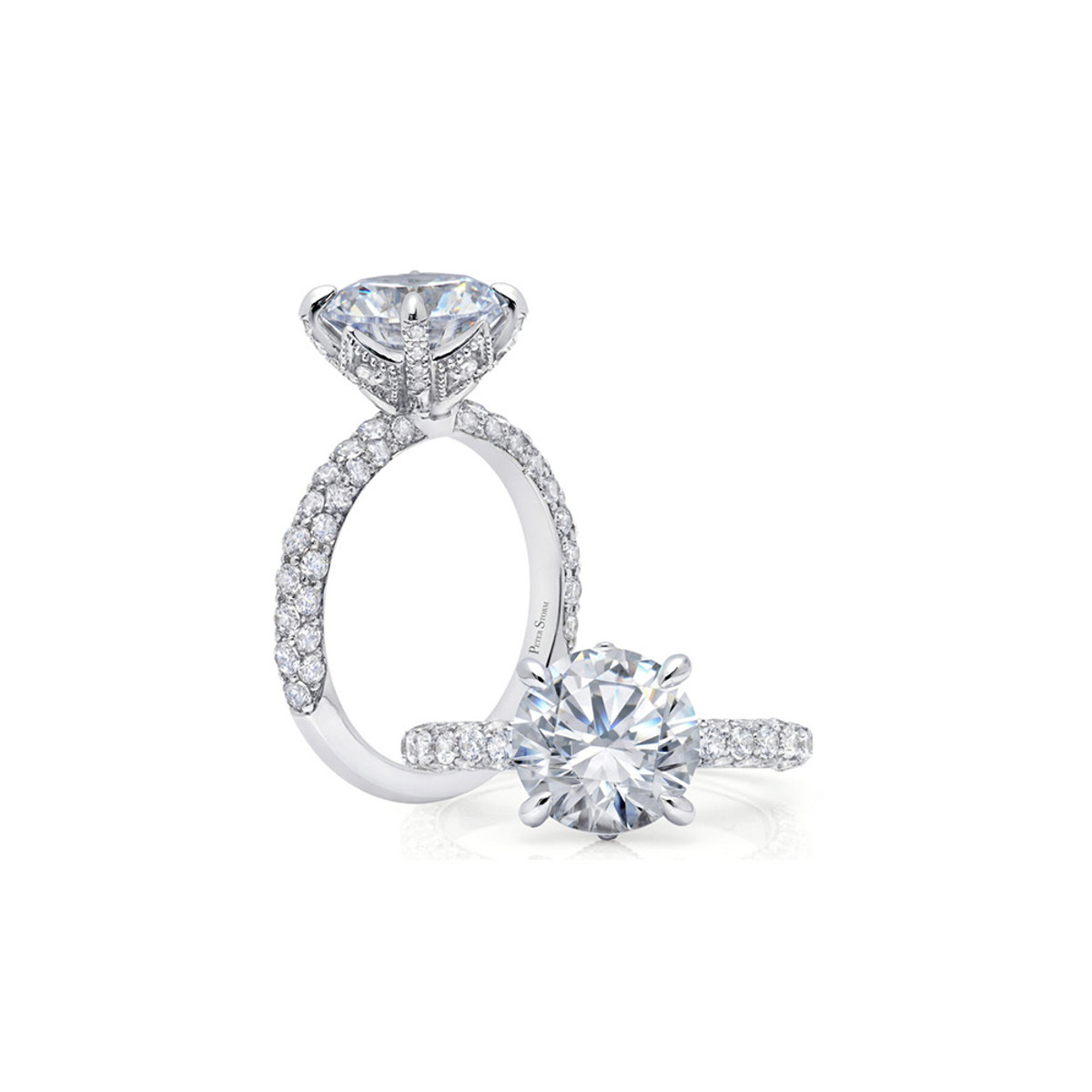 Peter Storm 14K White Gold Diamond Semi-Mount Engagement Ring-39066 Product Image