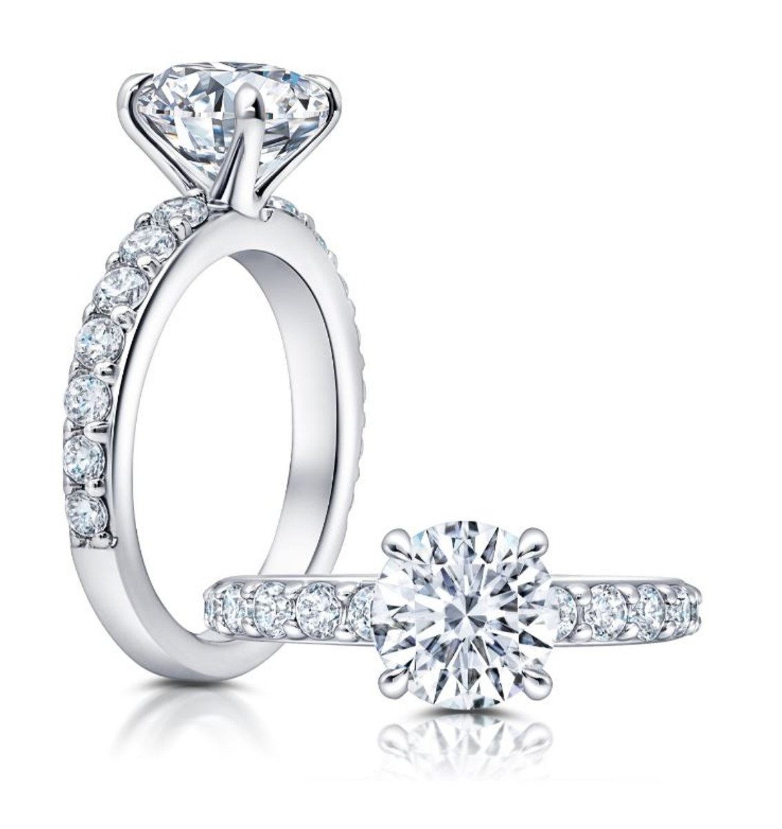 Peter Storm 14K White Gold Diamond Semi-Mount Engagement Ring-39127