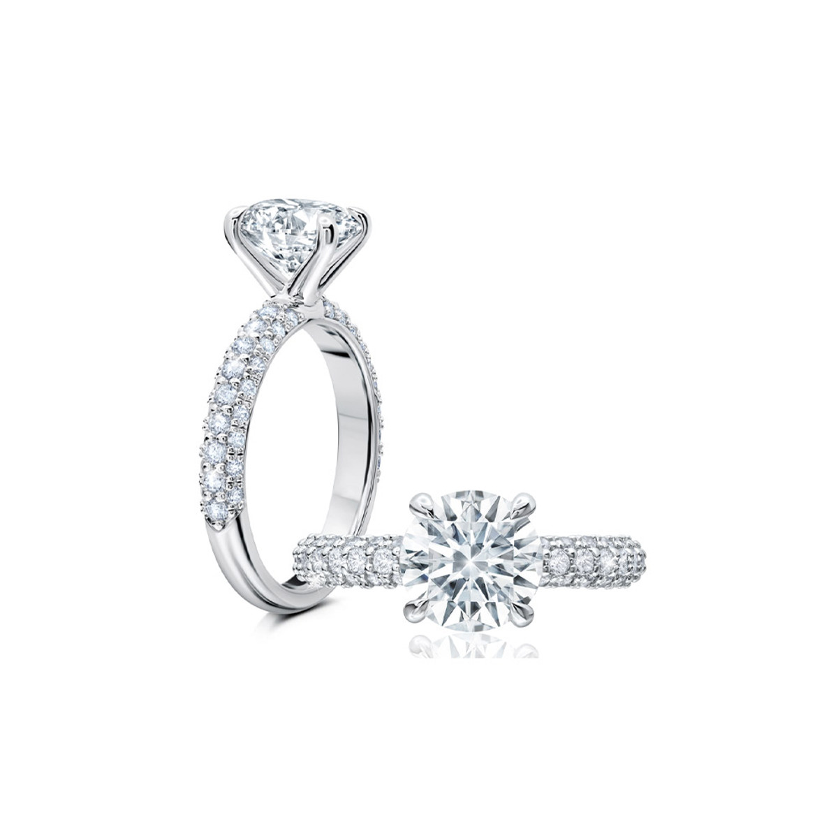Peter Storm 14K White Gold Diamond Semi-Mount Engagement Ring-39113 Product Image