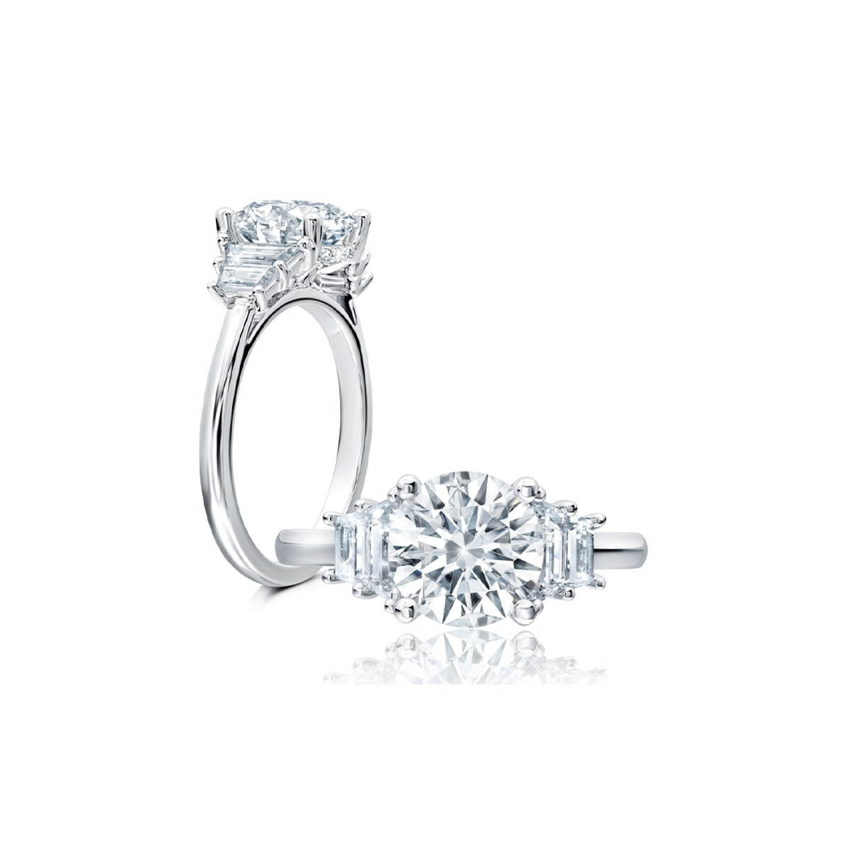 Peter Storm 14K White Gold Diamond Semi-Mount Engagement Ring-39110 Product Image