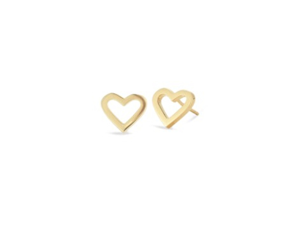 Roberto Coin 18K Yellow Gold Tiny Tresures Heart Earrings-60799