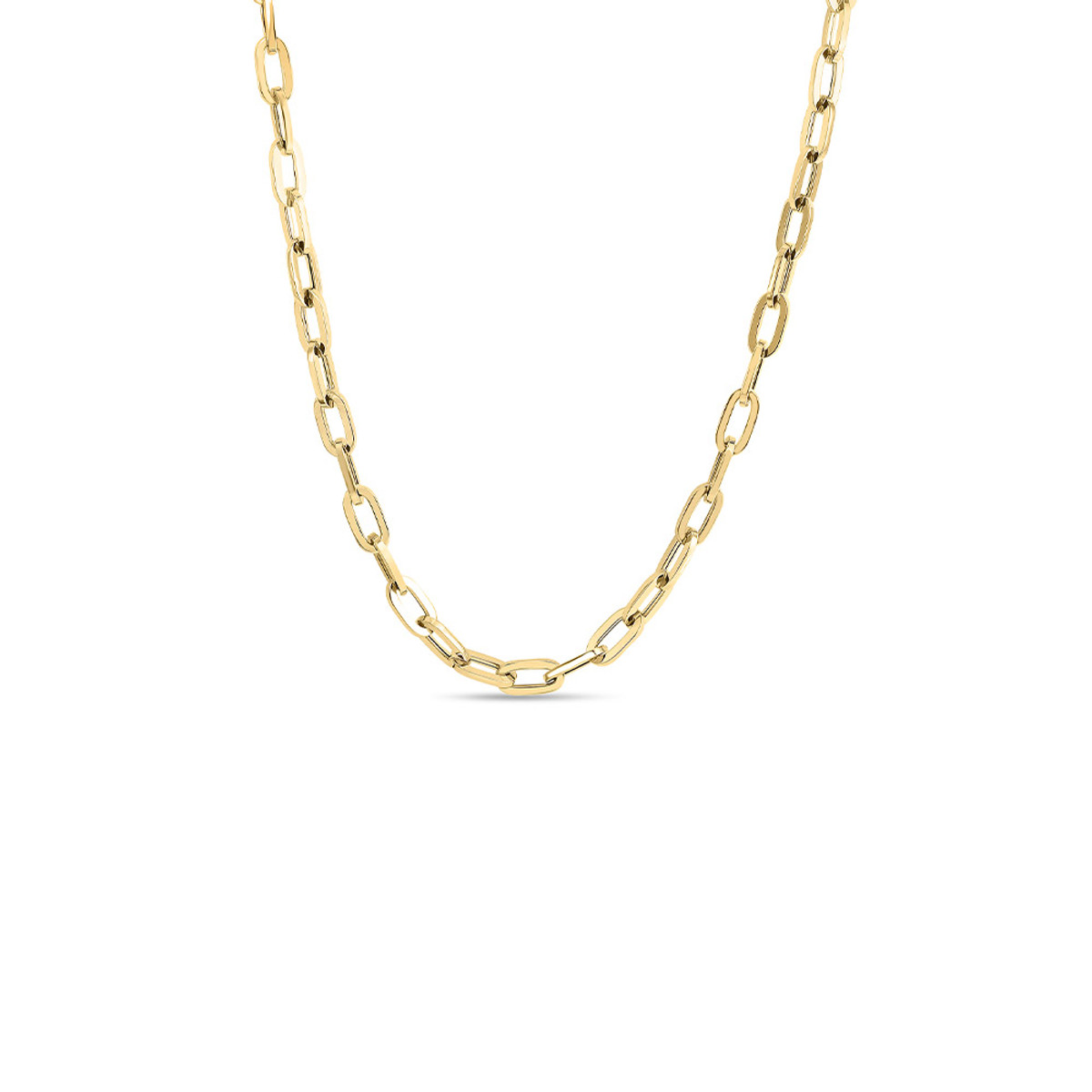 Roberto Coin 18K Yellow Designer Gold Heavy Gauge Paperclip Link Necklace-61499