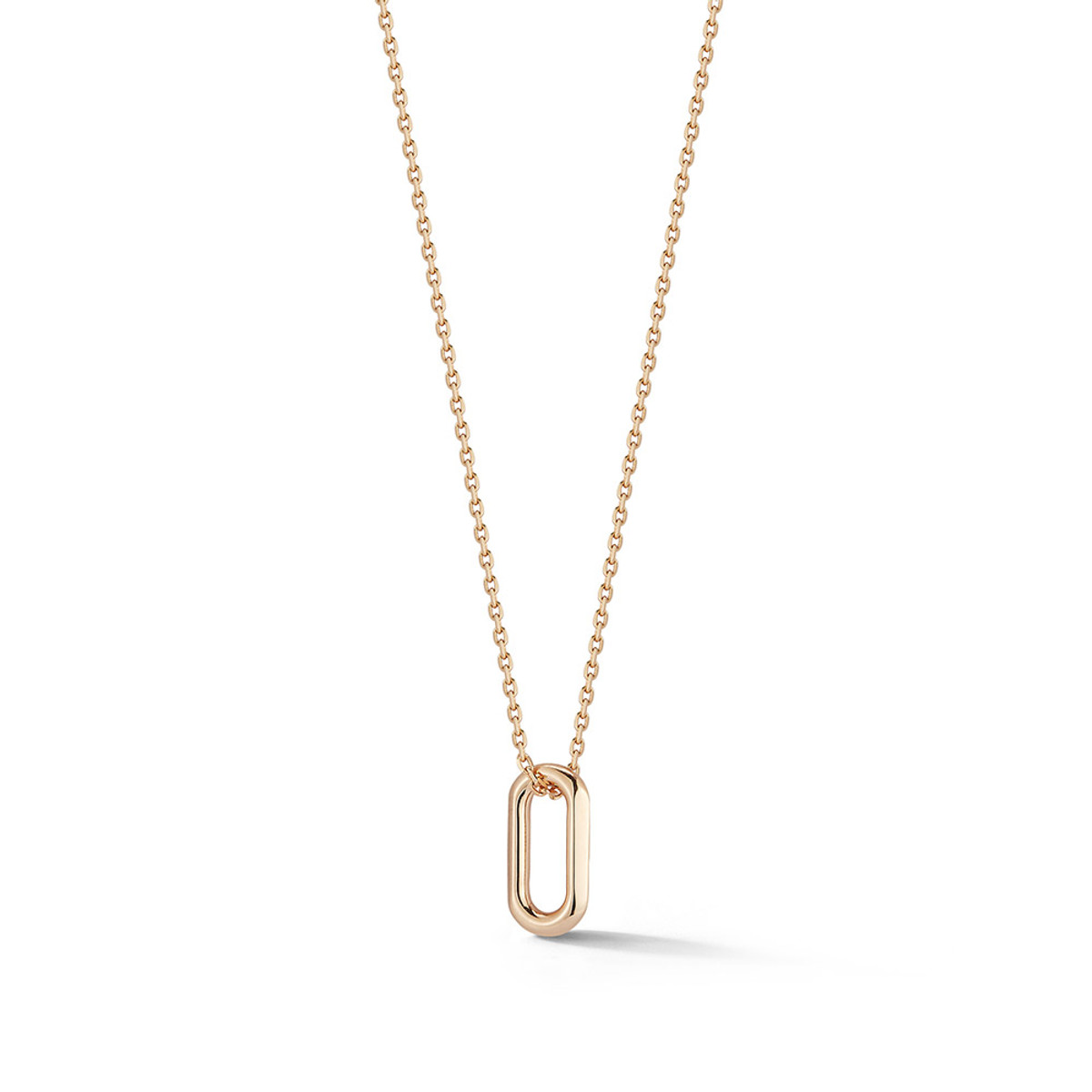 Walters Faith Saxon 18K Rose Gold Mini Single Link Necklace-62279 Product Image